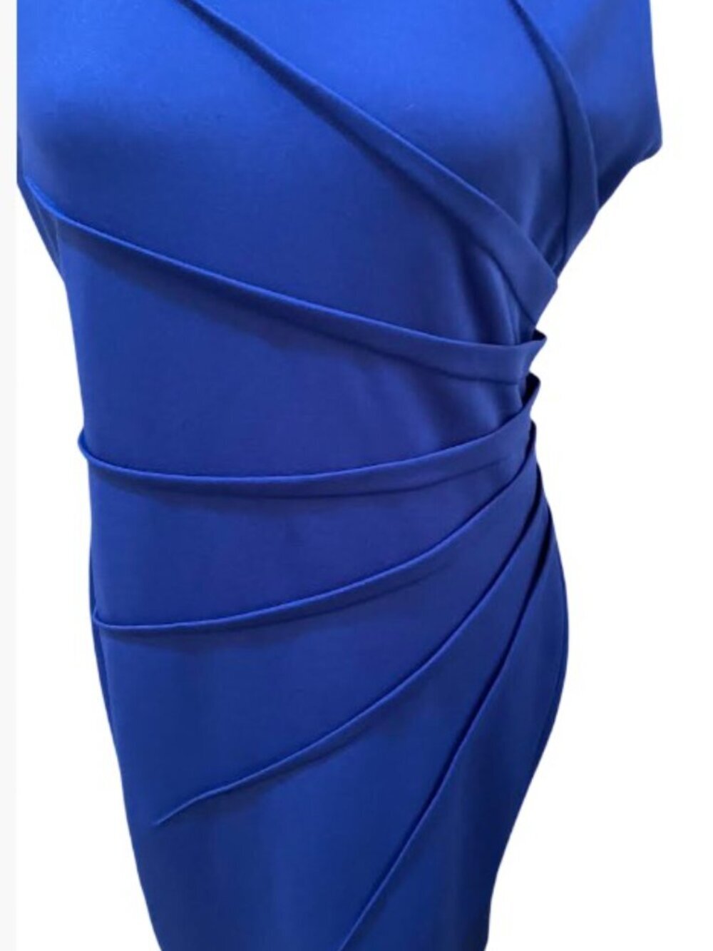 Calvin Klein Starburst Sleeveless Sheath Dress in Royal Blue Size 10 Like New - Picture 4 of 9